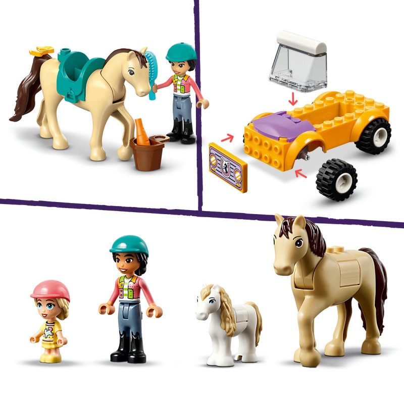 Remorca cu ponei si cal LEGO Friends 42634