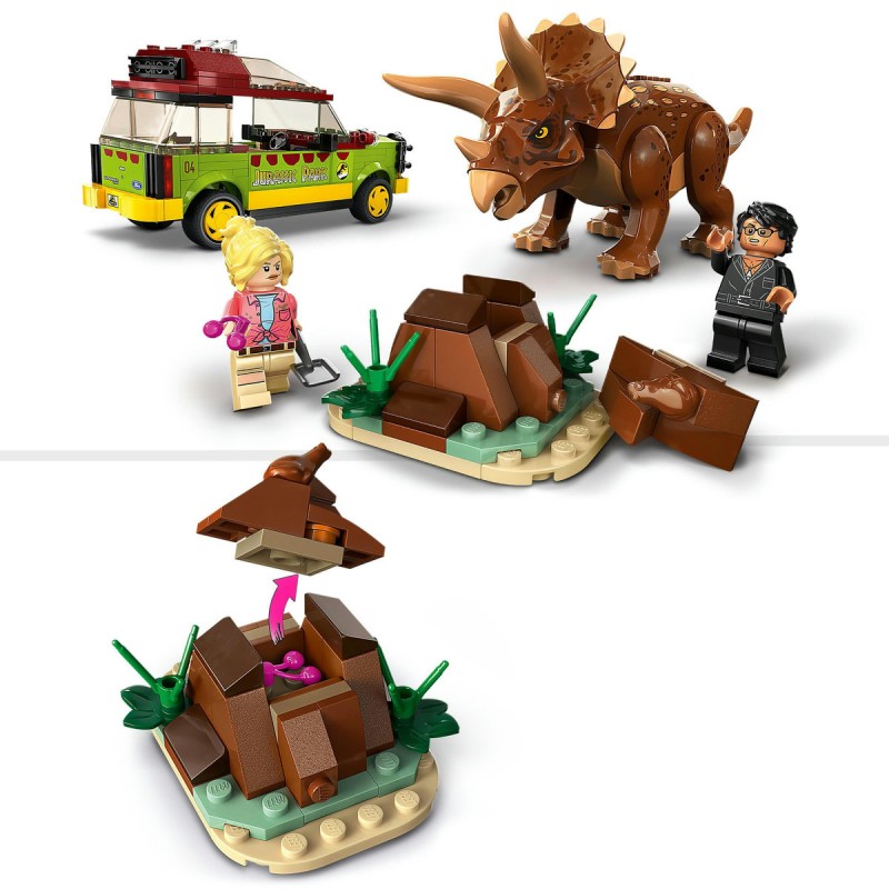 Cercetarea dinozaurului Triceratops  LEGO Jurassic World 76959