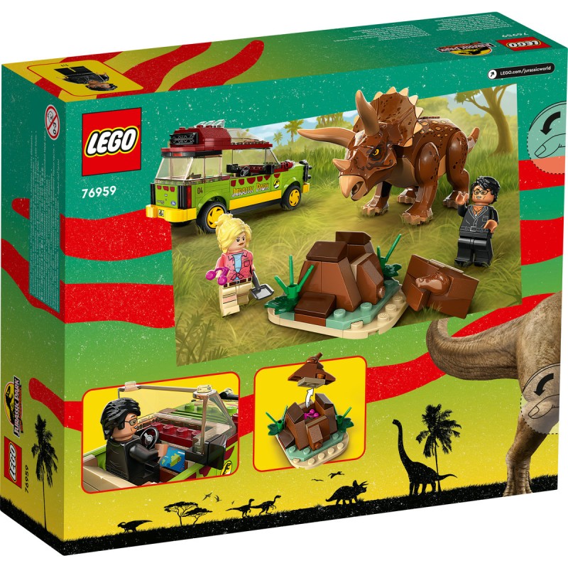 Cercetarea dinozaurului Triceratops  LEGO Jurassic World 76959