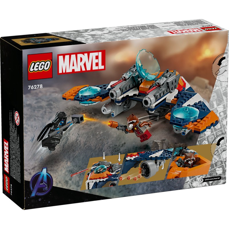 Avionul de lupta al lui Rocket vs Ronan LEGO Marvel Super Heroes 76278