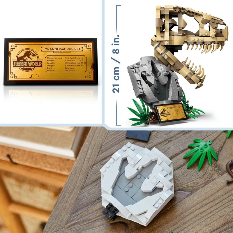 Fosile de dinozaur craniu de T rex LEGO Jurassic World 76964