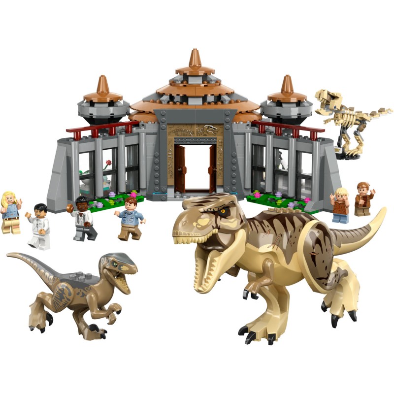Centru pentru turisti T rex si Raptor LEGO Jurassic World 76961