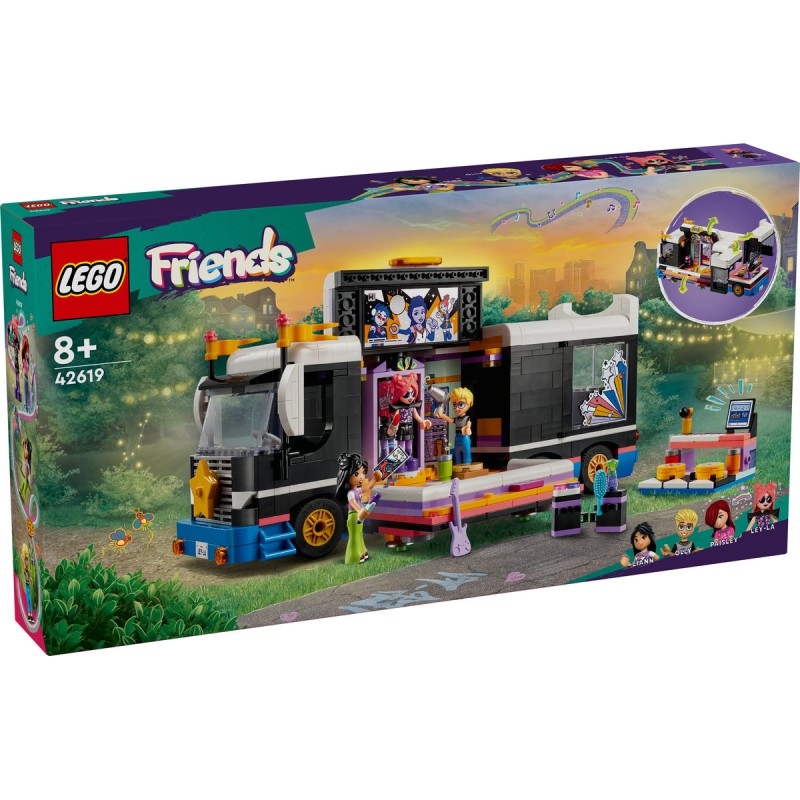 Autocar de turneu pentru staruri pop LEGO Friends 42619