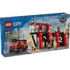 Statie si camion de pompieri LEGO City 60414