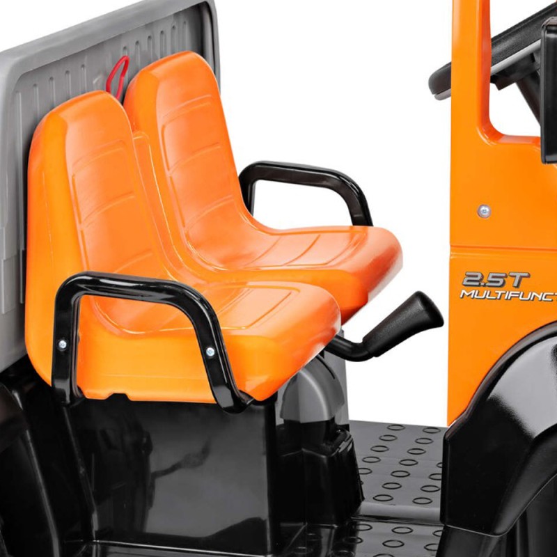 Camion Peg Perego Taurus 12V 3 ani+ portocaliu gri