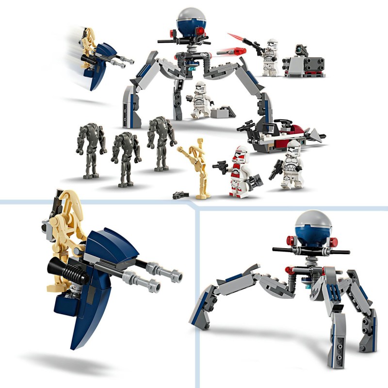 Pachet de lupta: Clone Trooper si droid de lupta LEGO Star Wars 75372