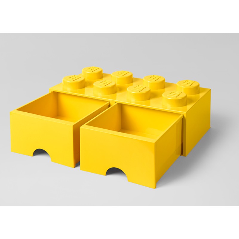 Cutie depozitare LEGO 2x4 cu sertare galben 40061732