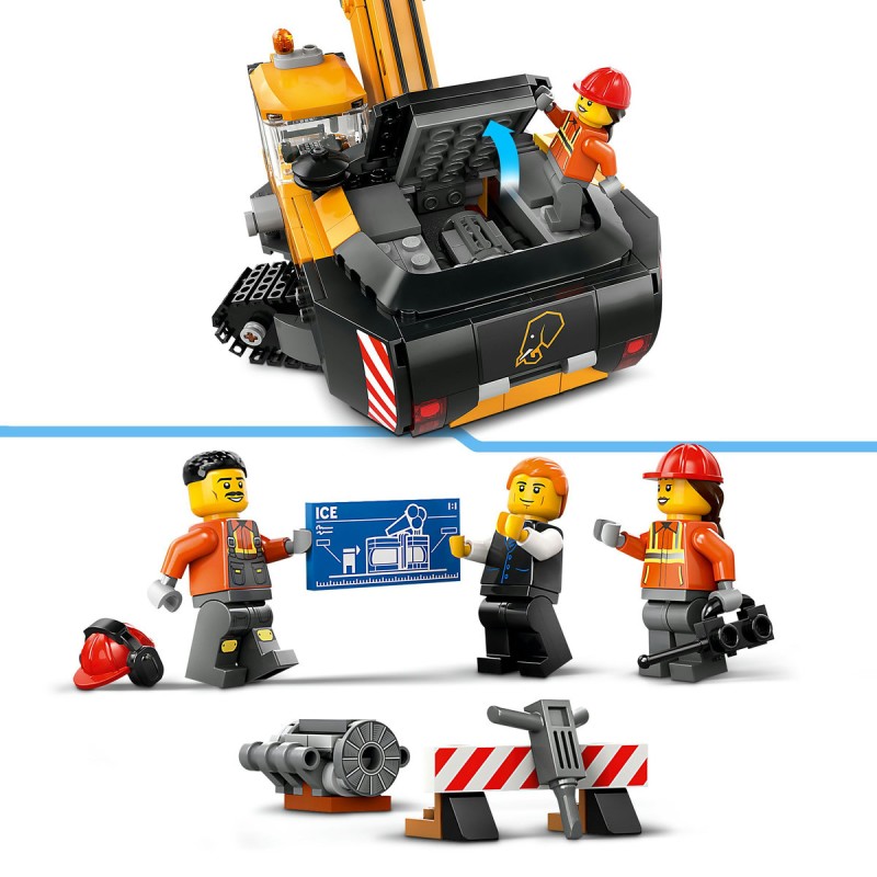 Excavator galben de constructii LEGO City 60420