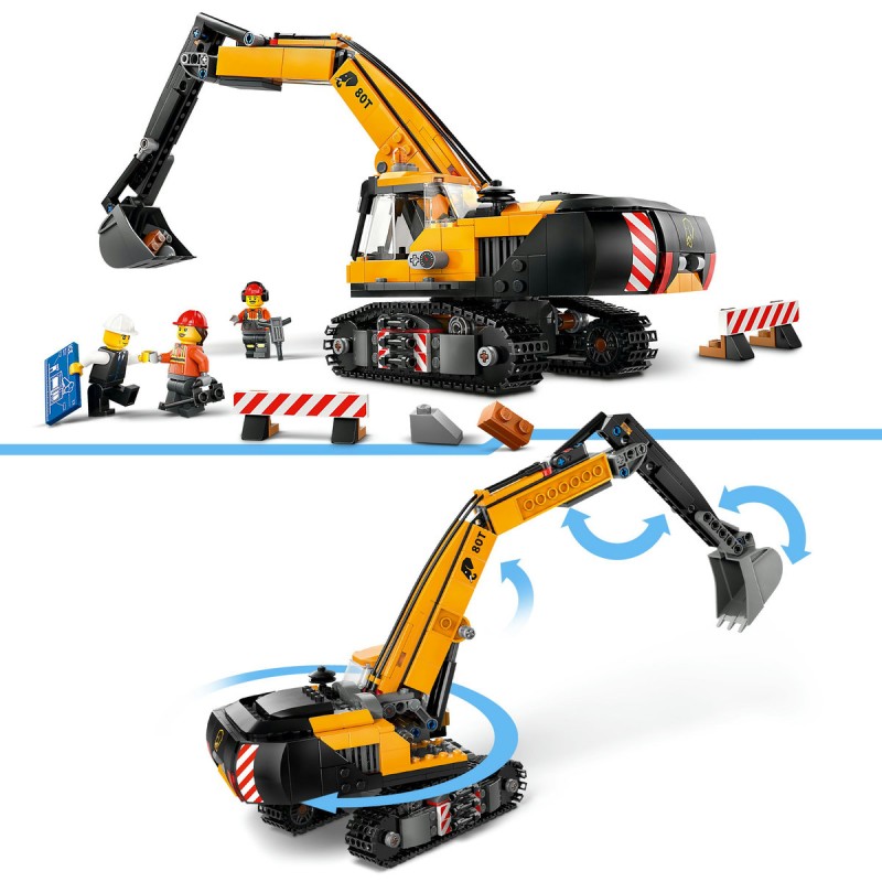 Excavator galben de constructii LEGO City 60420