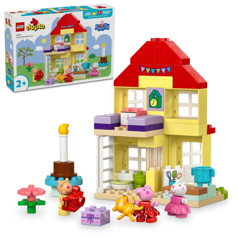 Purcelusa Peppa si casa aniversara LEGO DUPLO 10433