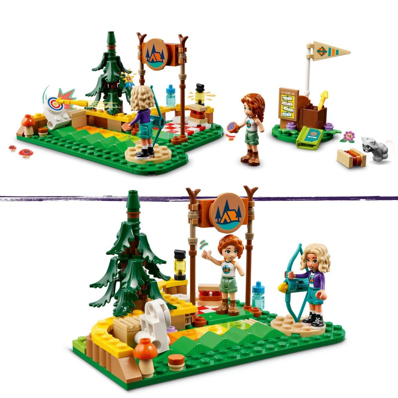Poligonul de tir cu arcul în tabara de aventuri LEGO Friends 42622