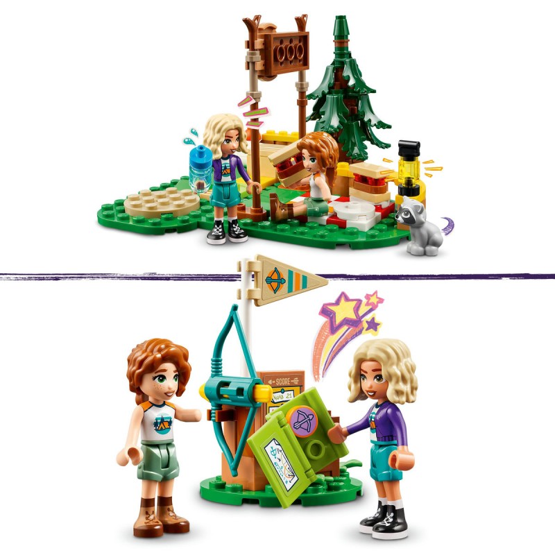 Poligonul de tir cu arcul în tabara de aventuri LEGO Friends 42622