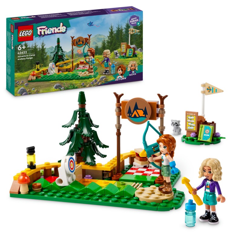 Poligonul de tir cu arcul în tabara de aventuri LEGO Friends 42622