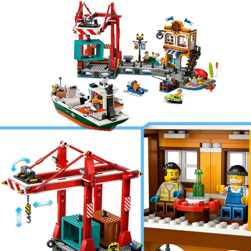 Port si nava de transport marfa LEGO City 60422