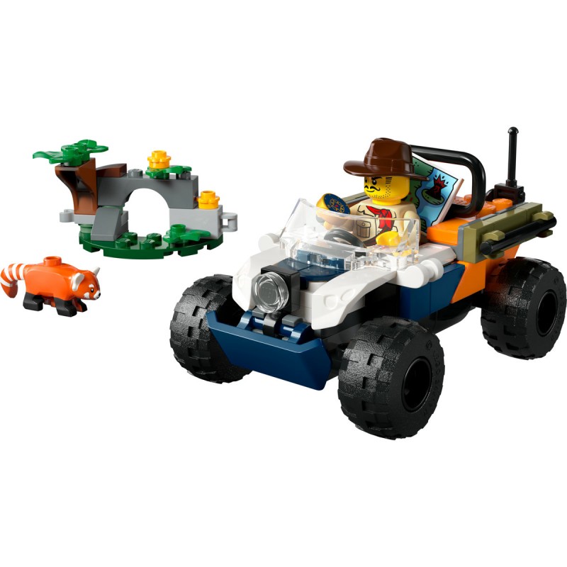 Exploratorul junglei pe ATV în cautarea unui panda rosu LEGO City 60424