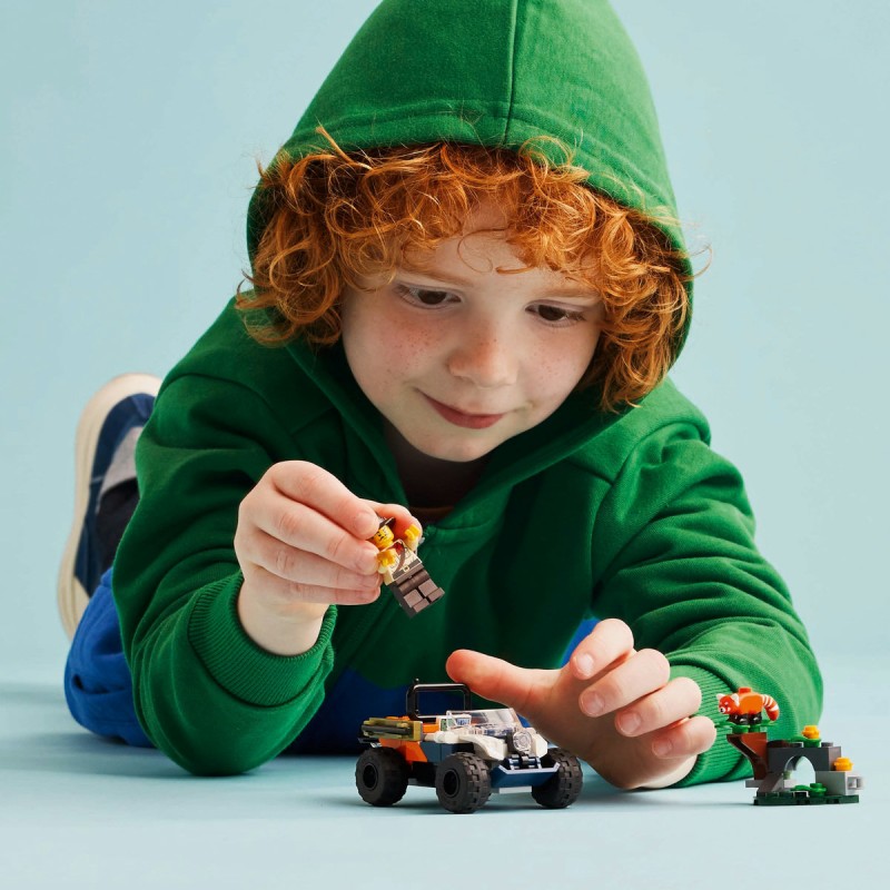 Exploratorul junglei pe ATV în cautarea unui panda rosu LEGO City 60424
