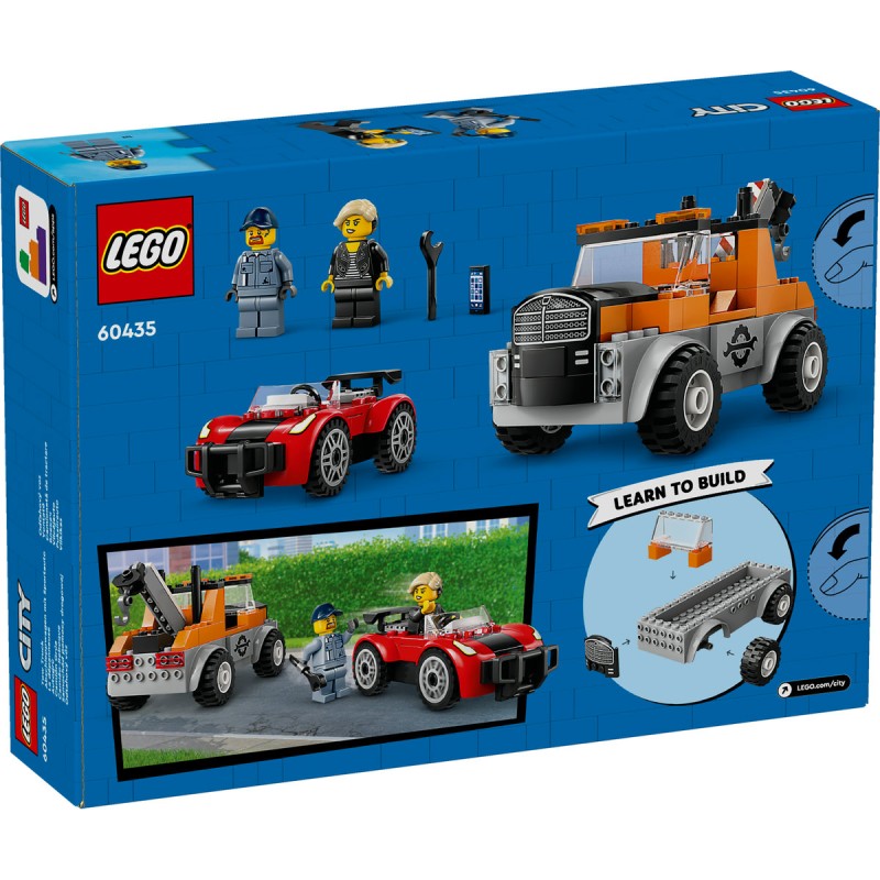 Camioneta de tractare si masina sport LEGO City 60435