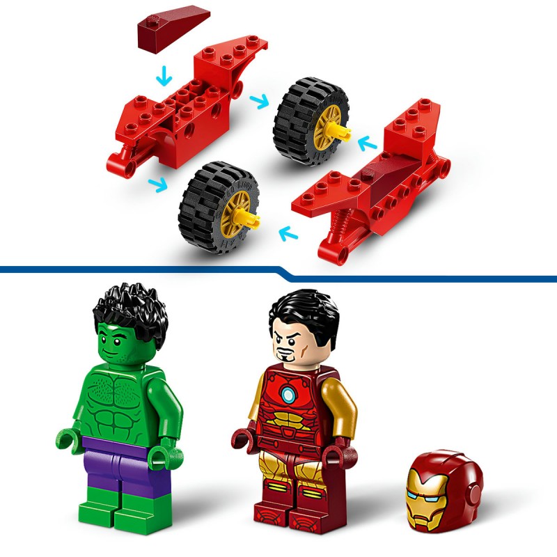 Iron Man cu motocicleta si Hulk LEGO Marvel Super Heroes 76287