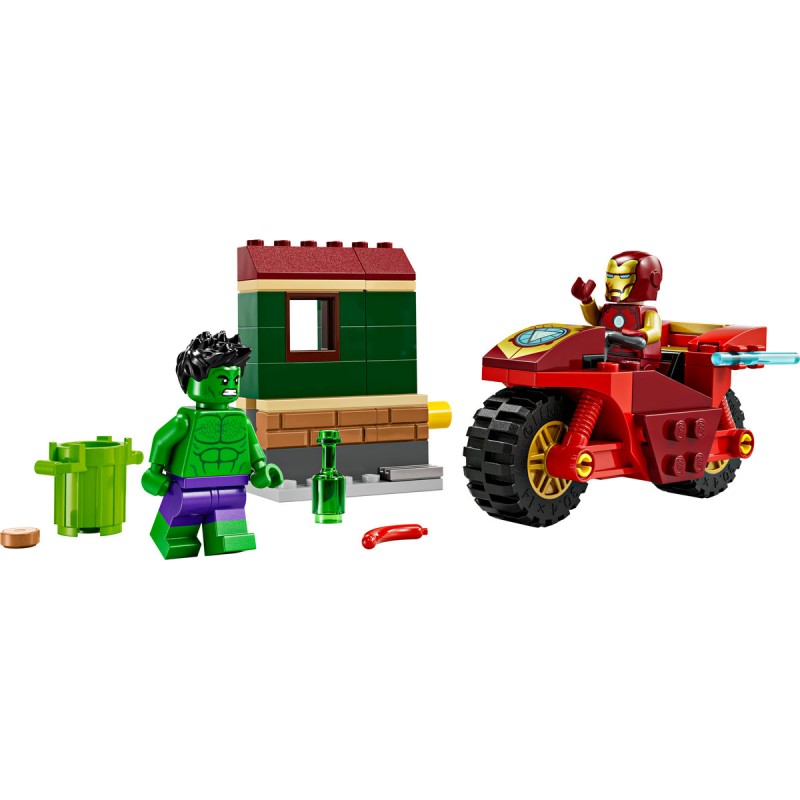 Iron Man cu motocicleta si Hulk LEGO Marvel Super Heroes 76287