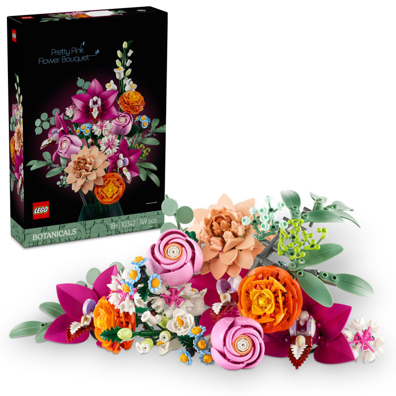 Buchet de flori roz 10342 LEGO Colectia Botanica