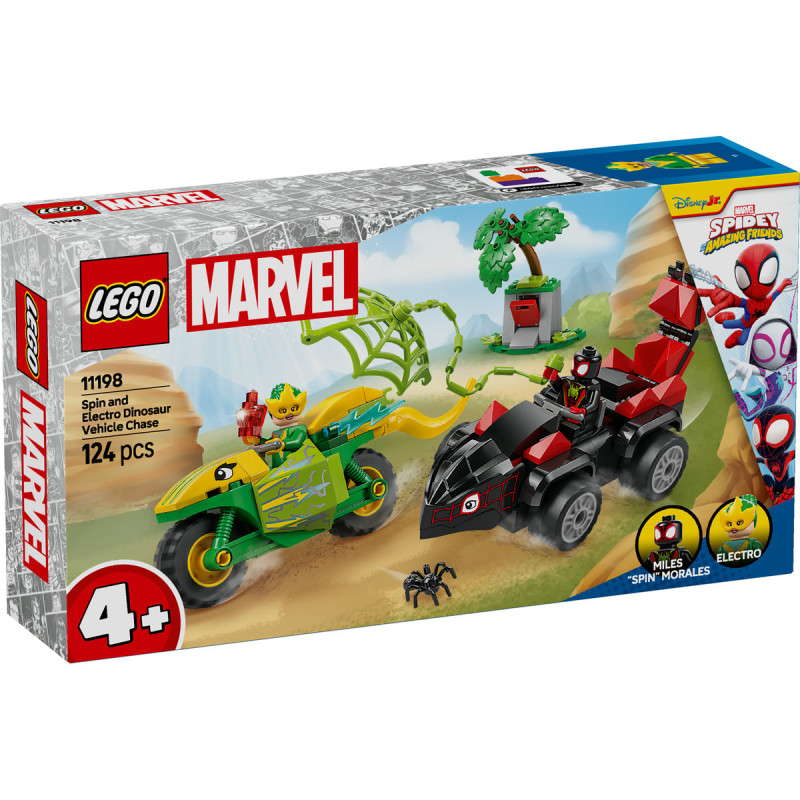 Spin si Electro în dino-vehicule 11198 LEGO Marvel Super Heroes