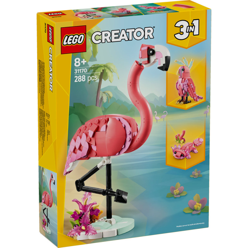 Animale salbatice: Flamingo roz 31170 LEGO CREATOR 