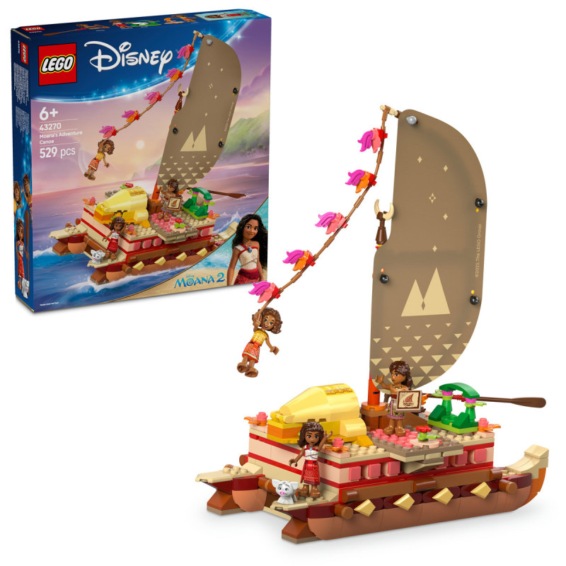 Canoea de aventura a Moanei 43270 LEGO Disney