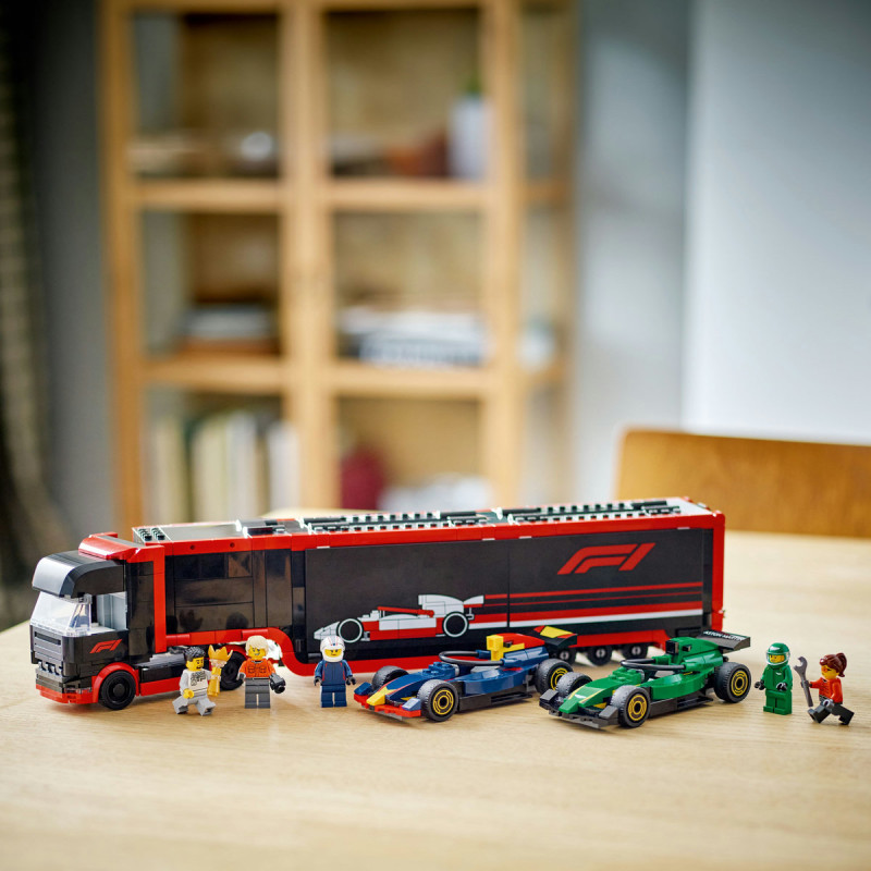 Camion F1 cu masinile F1 RB20 si AMR24 60445 LEGO City