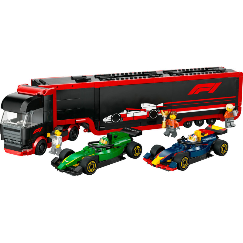 Camion F1 cu masinile F1 RB20 si AMR24 60445 LEGO City