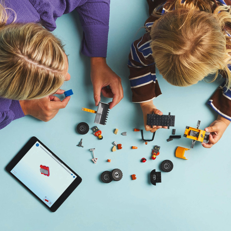 Încarcator pe roti galben pentru constructii 60450 LEGO City