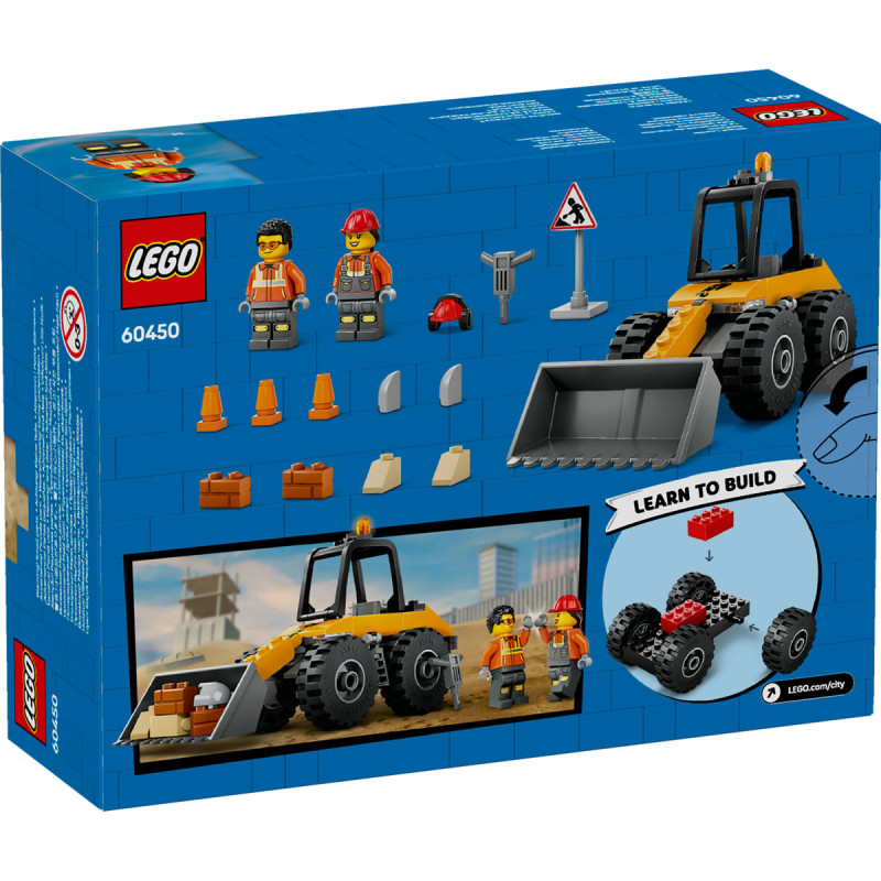Încarcator pe roti galben pentru constructii 60450 LEGO City