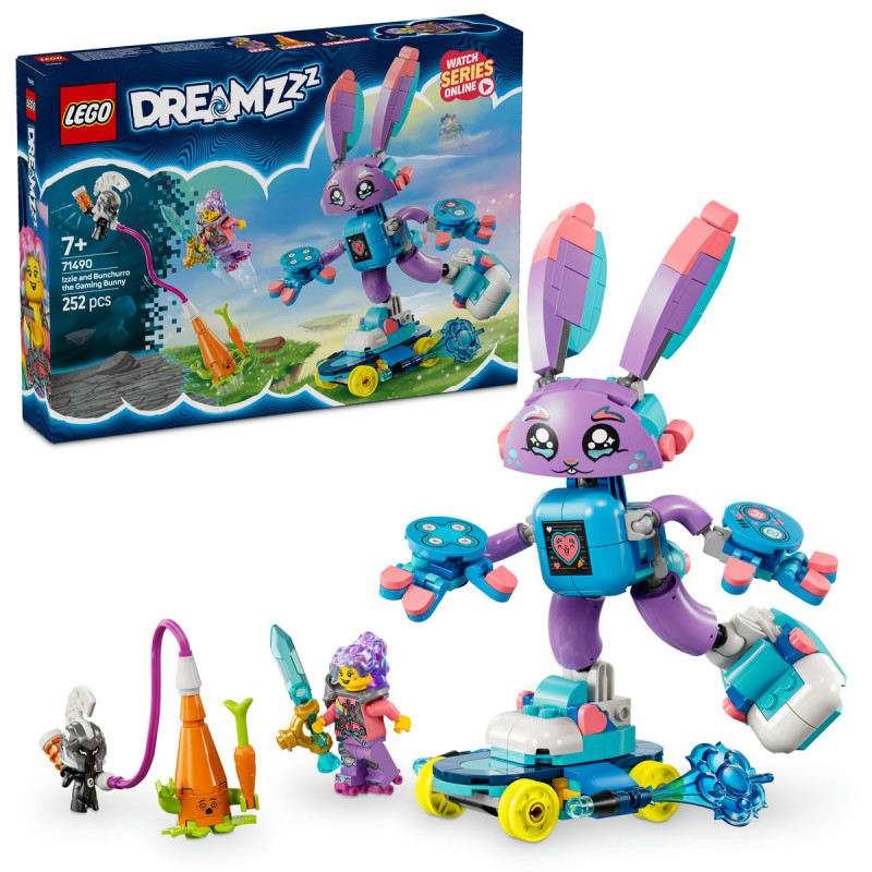 Izzie si iepurasul de gaming Bunchurro 71490 LEGO DREAMZzz