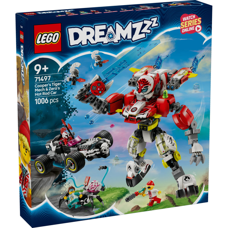 Robotul tigru al lui Cooper si masina hot rod a lui Zero 71497 LEGO DREAMZzz