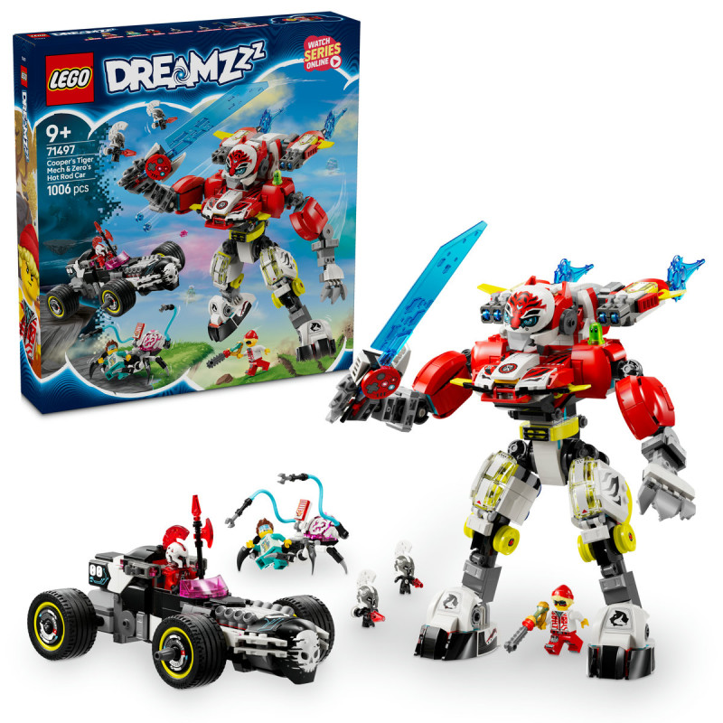 Robotul tigru al lui Cooper si masina hot rod a lui Zero 71497 LEGO DREAMZzz