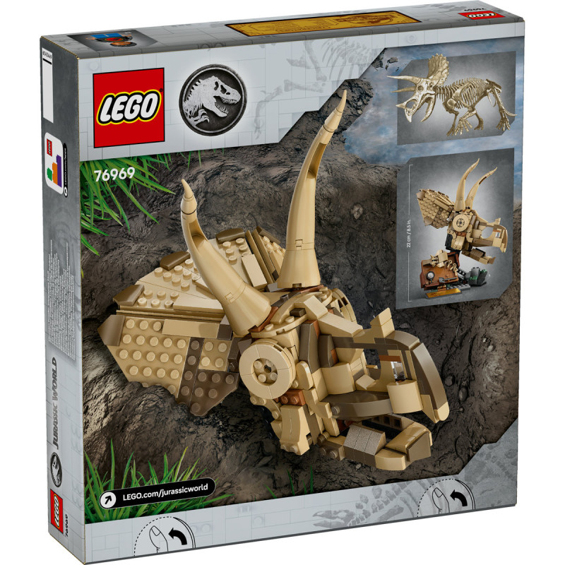 Fosile de dinozaur: craniu de Triceratops 76969 LEGO Jurassic World