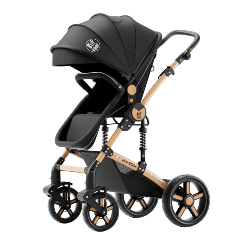 Carucior 2 in 1 reversibil A1 Deluxe BUF BOOF Grey 0 36 luni