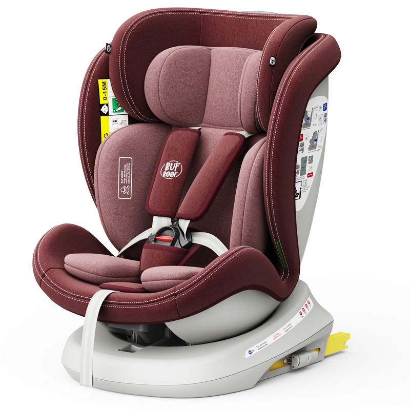 Scaun Auto TWT Plus DELUXE BUF BOOF iSIZE Red cu Isofix rotativ 360 grade 40-150 cm