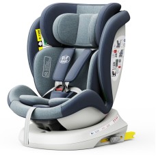 Scaun Auto TWT Plus DELUXE BUF BOOF iSIZE Blue cu Isofix rotativ 360 grade 40-150 cm