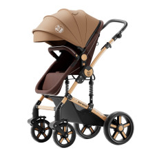 Carucior 2 in 1 reversibil A1 Deluxe BUF BOOF Champagne 0 36 luni Carucior 2 in 1 reversibil A1 Deluxe BUF BOOF Champagne 0 36 luni