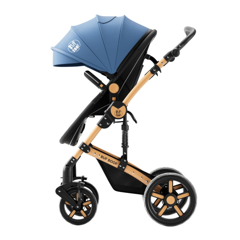 Carucior 2 in 1 reversibil A1 Deluxe BUF BOOF Blue 0 36 luni