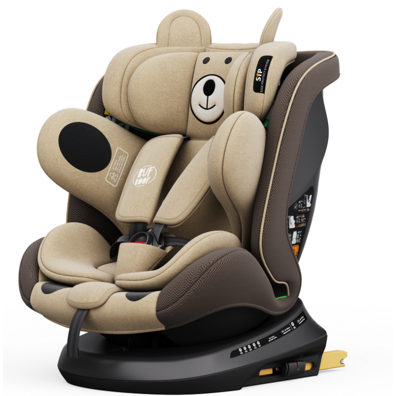 BUF BOOF® Scaun Auto P100 i-Size R129 Rotativ 360° ISOFIX 40–150 cm (0–36 kg) UrsCoffee