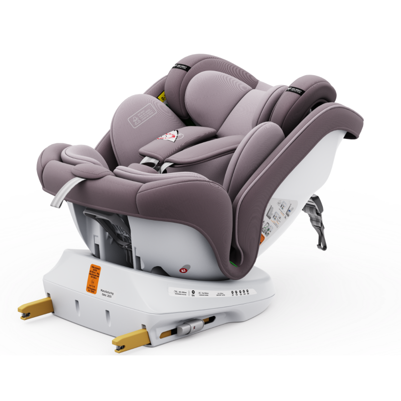 BUF BOOF® Scaun Auto P100 i-Size R129 Rotativ 360° ISOFIX 40–150 cm (0–36 kg) LightRed