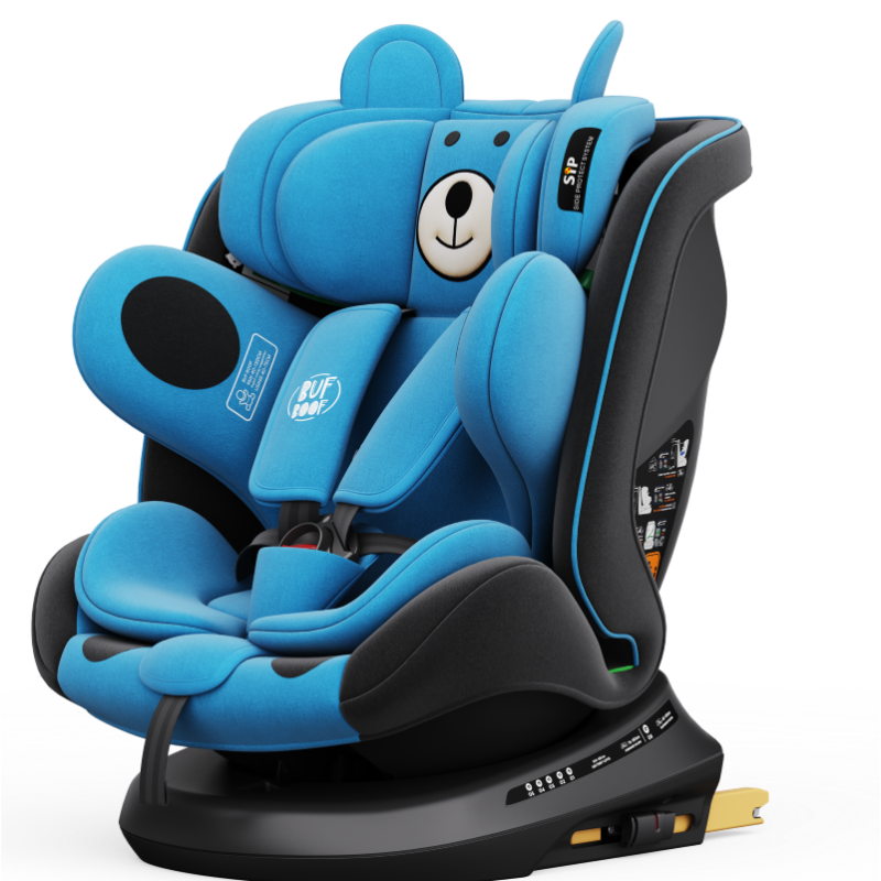 BUF BOOF® Scaun Auto P100 i-Size R129 Rotativ 360° ISOFIX 40–150 cm (0–36 kg) UrsBlue