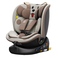 BUF BOOF® B-Joy DELUXE i-Size 40–150 cm Scaun Auto Copii, ISOFIX, Rotativ 360°, Reclinare 155°, Poziție Somn, BrownDOG