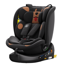 BUF BOOF® B-Joy DELUXE i-Size 40–150 cm Scaun Auto Copii, ISOFIX, Rotativ 360°, Reclinare 155°, Poziție Somn, BlackDOG