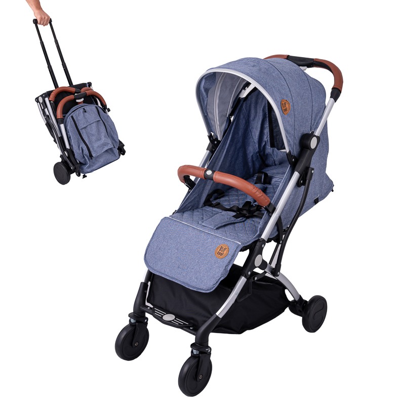 BUF BOOF® S-16 Carucior sport ușor, 0–36 luni, poziție complet orizontala 180°, sistem pliabil cu functie troller LightBlue