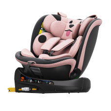 BUF BOOF® B-Joy DELUXE i-Size 40–150 cm Scaun Auto Copii, ISOFIX, Rotativ 360°, Reclinare 155°, Poziție Somn, PinkDOG