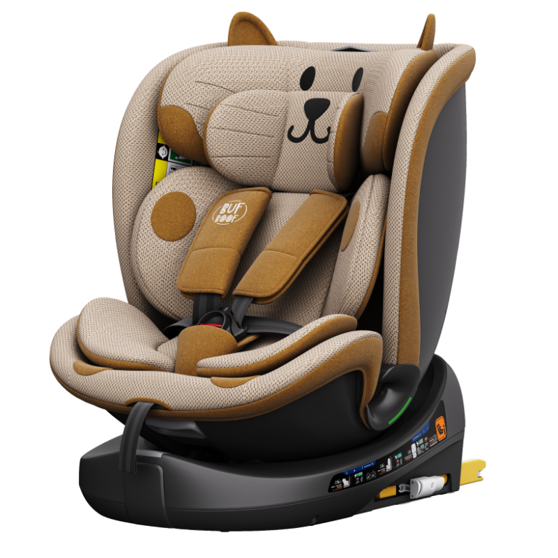 BUF BOOF® B-Joy DELUXE i-Size 40–150 cm Scaun Auto Copii, ISOFIX, Rotativ 360°, Reclinare 155°, Poziție Somn, OrangeCAT