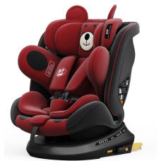 BUF BOOF® Scaun Auto P100 i-Size R129 Rotativ 360° ISOFIX 40–150 cm (0–36 kg) UrsRed