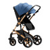 Carucior 2 in 1 reversibil A1 Deluxe BUF BOOF Blue 0 36 luni